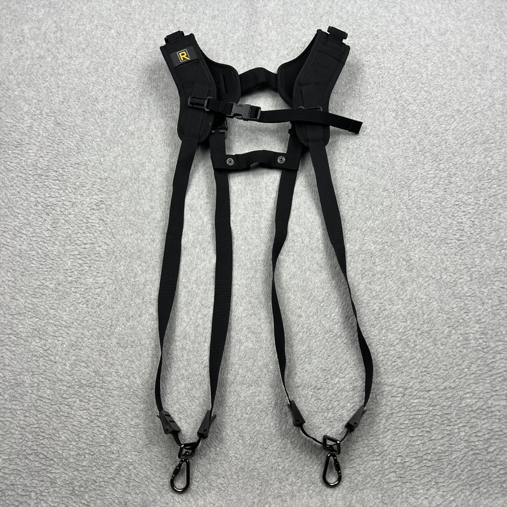 BlackRapid Double Slim Camera Harness Black Dual Shoulder Strap Buckle Clasp